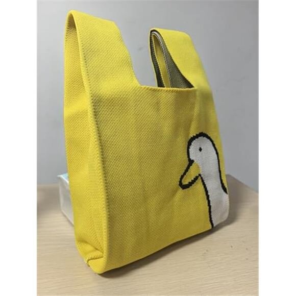 Women Girl Wrist Knotted Tote Bag Fashion Crochet Wristlet Handbag Aesthetic - Picture 3 of 6